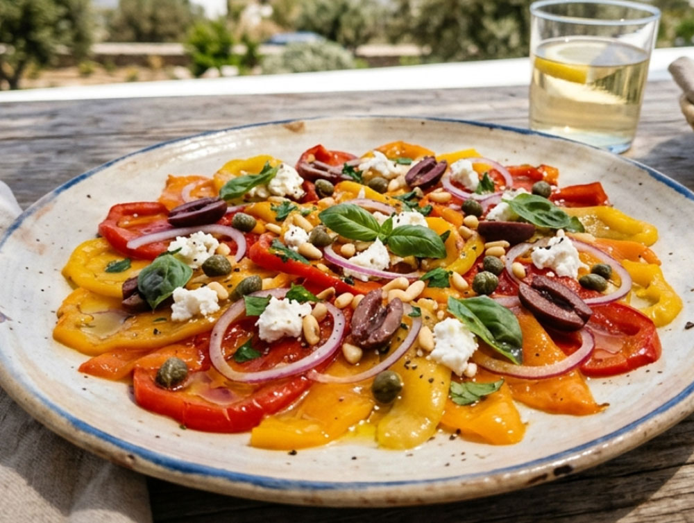 Carpaccio Méditerranéen de Poivrons